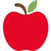 red apple illustration